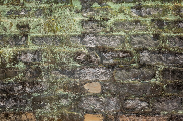 moisture aged cement brick wall background