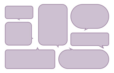 Fototapeta premium Set hand drawn speech bubbles on dark background. chat box or chat vector square message or communication icon Cloud speaking for comics and comics message dialog