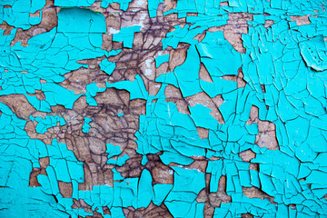 Cracks texture. Old paint is dry and cracked.