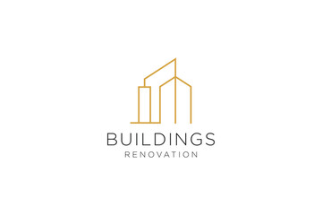 Letter I for Real Estate Remodeling Logo. Construction Architecture Building Logo Design Template Element.