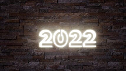 neon light 2022 text