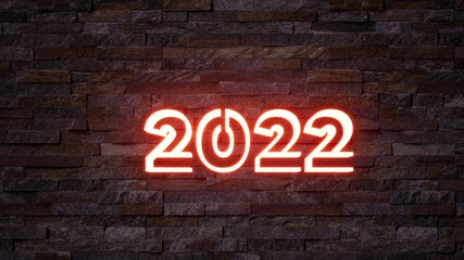 neon light 2022 text