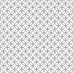 Fototapeta premium 日本の伝統文様 七宝 幾何学模様 黒