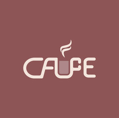 Cafe text lettering typography design logo inspiration