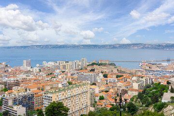 Marseille view from the Notre Dame de la Garde's hill