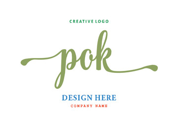POK lettering logo is simple, easy to understand and authoritative