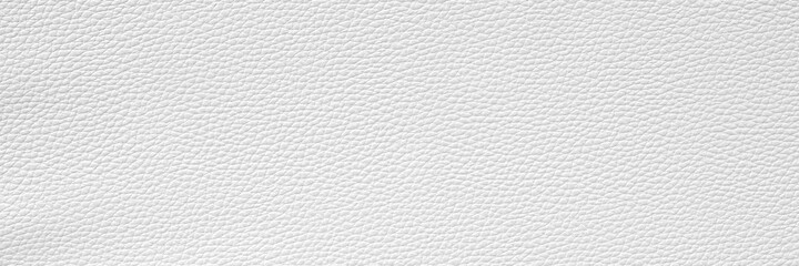 White leather and texture background. Wide banner