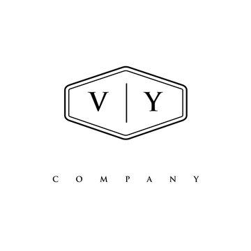 initial VY logo design vector
