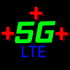 5G lte  network on black background