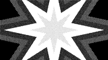 An abstract halftone grunge star burst pattern background image.