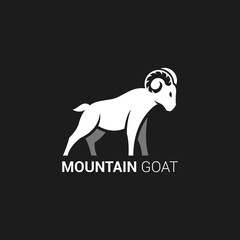 Illustration of Mountain Goat Negative Space