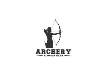 an archer logo on a white background