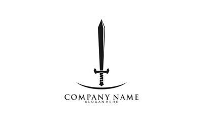 Elegant sword vector logo