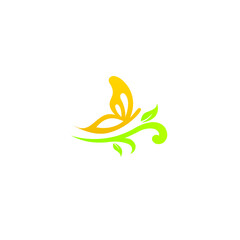 Fototapeta na wymiar beautiful nature butterfly logo