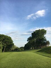 golf course in the morning