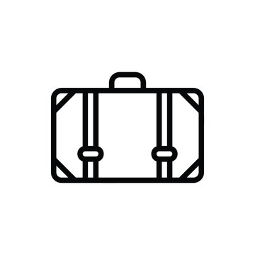 Trunk, Suitcase, Storage Line Icon Logo Illustration Vector Isolated. Travel And Tourism Icon-Set. Suitable For Web Design, Logo, App, And Upscale Your Business.