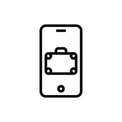 Travel and Tourism Mobile Apps Line Icon Logo Illustration Vector Isolated. Travel and Tourism Icon-Set. Suitable for Web Design, Logo, App, and Upscale Your Business.