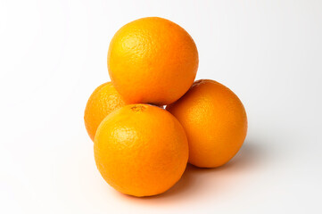 oranges on white background