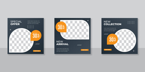 Editable Post Template Social Media Banners for Digital Marketing. Promotion Brand Fashion. Stories. Streaming.