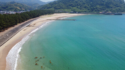 白鶴浜海水浴場の空撮