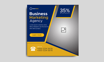 Business social media post design template 