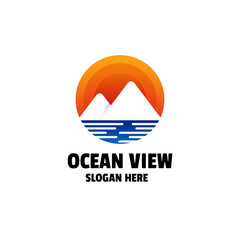 Ocean View Gradient Colorful Logo Template