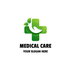 Medical Care Gradient Logo Template