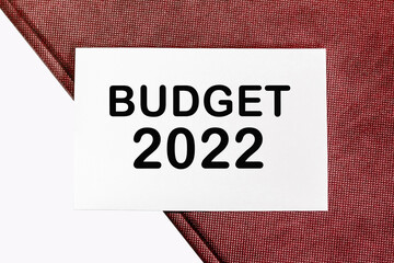 text BUDGET 2022. something Ideas messages written on white paper.