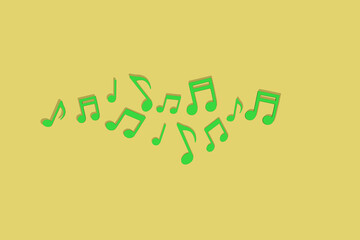 3d rendering music note