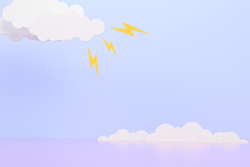 3d rendering cloud stage and stand
