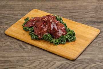 Raw chicken liver for cooking