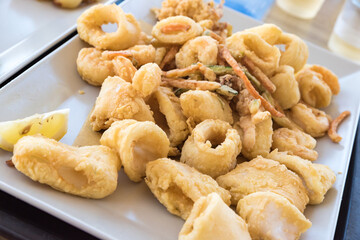 Mixed fried fish plate