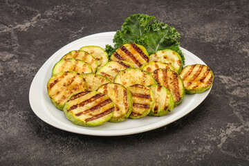 Vegan cuisine Grilled zucchini slices