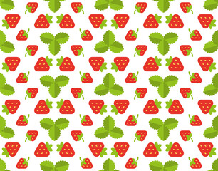 Strawberry, seamless pattern