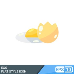 egg flat style icon isolated on white background. EPS 10