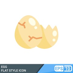 egg flat style icon isolated on white background. EPS 10