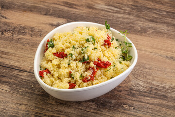 Vegetarian uisine - couscous with vegetables