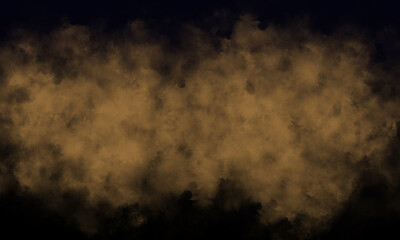 caramel fog or smoke on dark space background