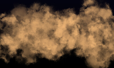 peach fog or smoke on dark space background
