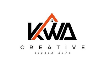 KWA letters real estate construction logo vector - obrazy, fototapety, plakaty