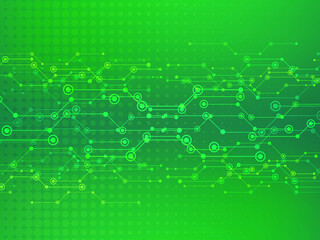 2d illustration Abstract futuristic electronic circuit technology background