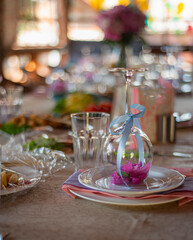 glass of champagne on table
