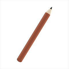 Simple pencil on a white background for website design or clip art