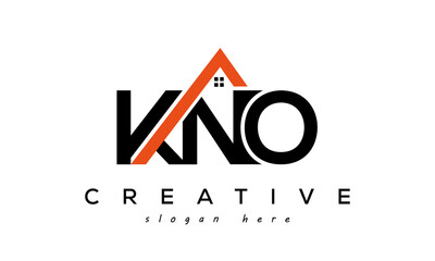 KNO letters real estate construction logo vector - obrazy, fototapety, plakaty