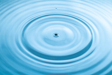 shapes on blue water surface, water drops, water surface, splashing water