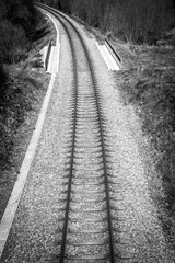 Fototapeta premium Railroad in the morning