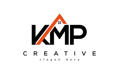 KMP letters real estate construction logo vector - obrazy, fototapety, plakaty