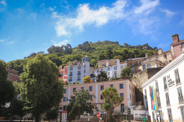 Fototapeta na wymiar Street view from Sintra Village ion Portugal