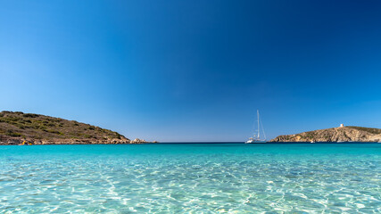 Turredda beach, Sardinia, in a summer day