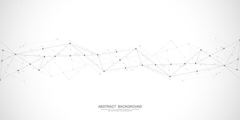 Abstract geometric background with connecting dots and lines. Abstract plexus texture and communication concept